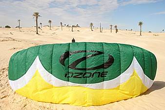 Green and Yellow Ozone Cult power kite
