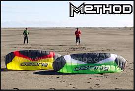 Ozone Method kites waiting to launch