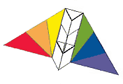 5.5 Foot Box Delta - Rainbow