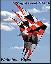 Wakeless Kites Progressive Kite Stack