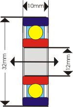 Buggy Bearing - Cross Section & Sizes