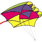 Parafoil single line kite.