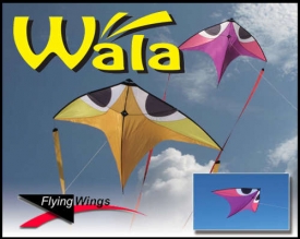 Kite with 64 inch Wingspan Wala Ultra Light Yellow Aerobe 